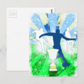 Fußball-Trophäe Postkarte (Vorne/Hinten)
