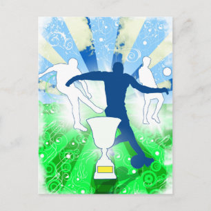Fußball-Trophäe Postkarte