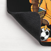 Fußball Truthahn Pilger Erntedankfest Kürbis Kinde Mousepad (Ecke)