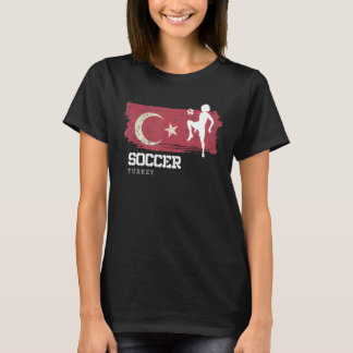 Fußball Türkei Flaggenfußball Frauen Fußball-Mädch T-Shirt
