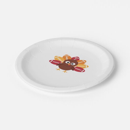 Fußball Türkei Witziger Erntedank Oversized T-Shi Pappteller (Schrägansicht)