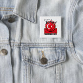 Fußball Türkiye Fahne, gestörter Fußball-Ball Button (Beispiel)