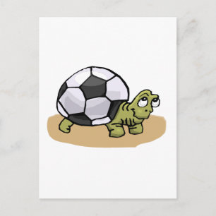 Fußball-Turtle Postkarte