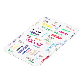 Fußball-Typografie Flexible Foto Magnet