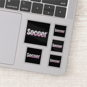 Fußball-Typografie Moderne Kunst Abstrakter Schwun Aufkleber