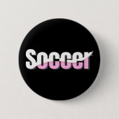 Fußball-Typografie Moderne Kunst Abstrakter Schwun Button (Vorderseite)