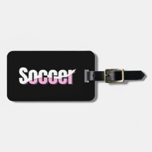 Fußball-Typografie Moderne Kunst Abstrakter Schwun Gepäckanhänger