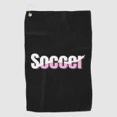 Fußball-Typografie Moderne Kunst Abstrakter Schwun Golfhandtuch (Vorderseite)