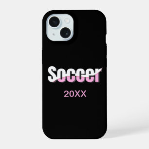 Fußball-Typografie Moderne Kunst Abstrakter Schwun iPhone 15 Hülle