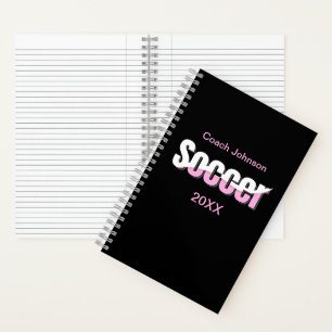 Fußball-Typografie Moderne Kunst Abstrakter Schwun Notizblock