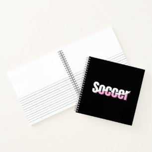 Fußball-Typografie Moderne Kunst Abstrakter Schwun Notizblock