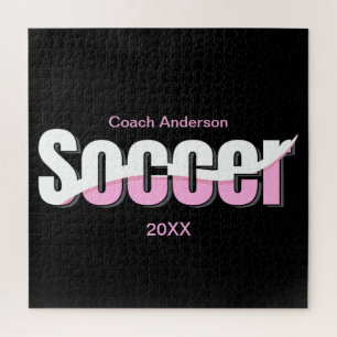 Fußball-Typografie Moderne Kunst Abstrakter Schwun Puzzle