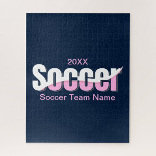 Fußball-Typografie Moderne Kunst Abstrakter Schwun Puzzle