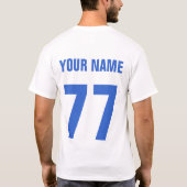 Fußball-Typografie Name & Nummer T - Shirt (Rückseite)