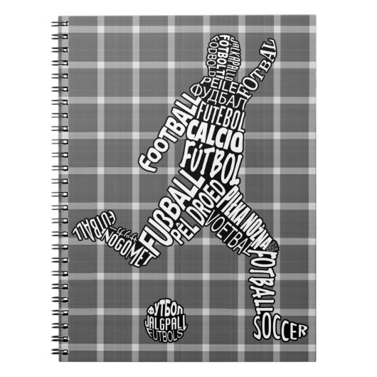 Fußball Typography Notizblock (Vorderseite)