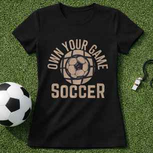 Fußball - Übernimm dein Spiel Netzball Vintage-Gra T-Shirt