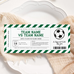 Fußball-Überraschungsgeschenk-Spiel-Ticket-Zertifi Einladung