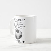 Fußball überwindet sich lustig Mug FIFA-Spaß Kaffeetasse (Vorderseite Links)