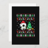 Fußball Ugly Christmas Sweater Soccer Xmas Lights Einladung (Vorne/Hinten)