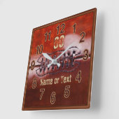 Fußball-Uhr, Fußball-Schlafzimmerideen dekorieren Quadratische Wanduhr