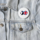 Fußball & UK-Flagge - MUSEUM Zazzle Button (Beispiel)