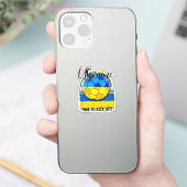 Fußball-Ukraine-Flagge, Europäische Fußball-Retro Aufkleber (Telefon)