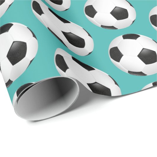 Fußball-Umschlagpapier Geschenkpapier (Rolleneckpunkt)