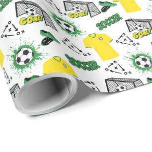 Fußball-Umschlagpapier Geschenkpapier