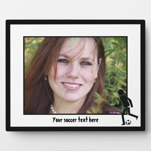 Fußball- und Ballgeschenk Fotoplatte (Vorderseite)