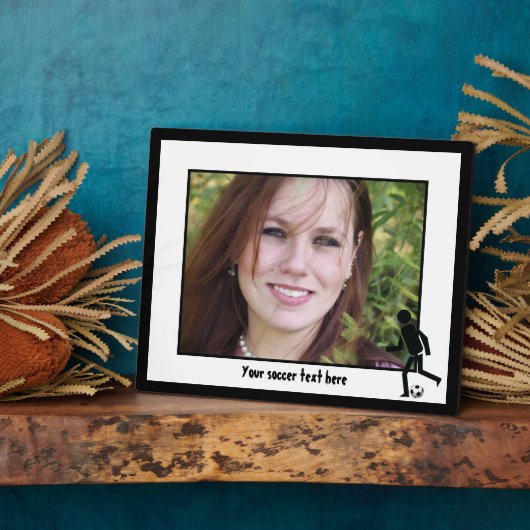 Fußball- und Ballgeschenk Fotoplatte (Seite)