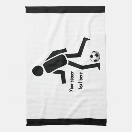 Fußball- und Ballgeschenk Handtuch (Vertikal)