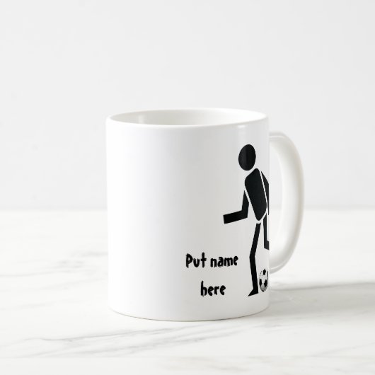 Fußball- und Ballgeschenk Kaffeetasse (VorderseiteRechts)
