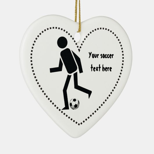 Fußball- und Ballgeschenk Keramikornament (Rechts)