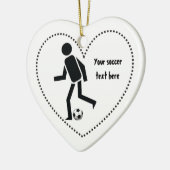 Fußball- und Ballgeschenk Keramikornament (Links)