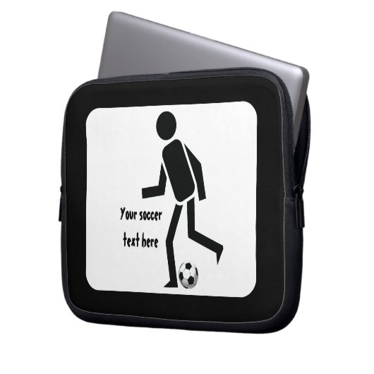 Fußball- und Ballgeschenk Laptopschutzhülle (Vorderseite Links)