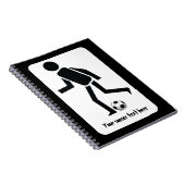 Fußball- und Ballgeschenk Notizblock (Rechte Seite)