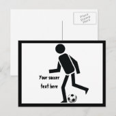 Fußball- und Ballgeschenk Postkarte (Vorne/Hinten)