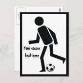 Fußball- und Ballgeschenk Postkarte (Vorne/Hinten)