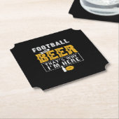 Fußball und Bier deshalb bin ich hier Geschenk Untersetzer (angewinkelt)