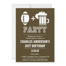 Fußball und Bier-Einladung