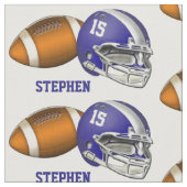 Fußball und Blue Helmet Nummer und Name Stoff (Nahaufnahme)