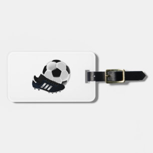 Fußball und Bügelen Gepäckanhänger