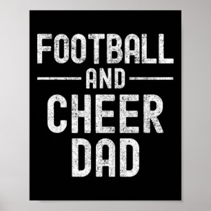 Fußball Und Cheer Dad Cheerleading Poster