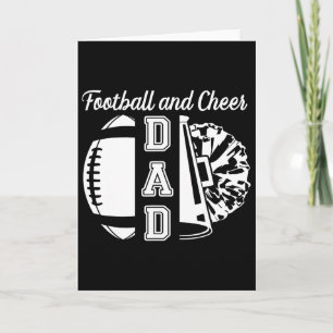 Fußball und Cheer Dad einer Cheerleaderin und Fußb Karte
