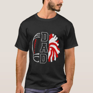 Fußball und Cheer Dad Stolz Fußball und Cheerleadi T-Shirt