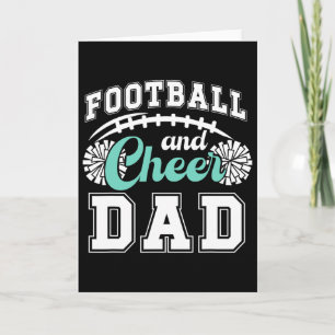Fußball- und Cheer-Daddy Cheerleader und Fußballsp Karte