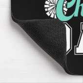 Fußball- und Cheer-Daddy Cheerleader und Fußballsp Mousepad (Ecke)