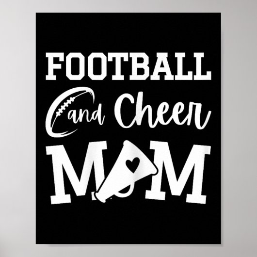 Fußball und Cheer-Mama Grüne Cheerleading  Poster (Vorne)