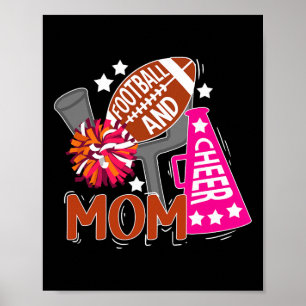 Fußball- und Cheer-Mom Bestes Cheerleading und Fuß Poster