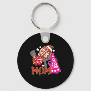 Fußball und Cheer Mom Bestes Cheerleading und Fußb Schlüsselanhänger
